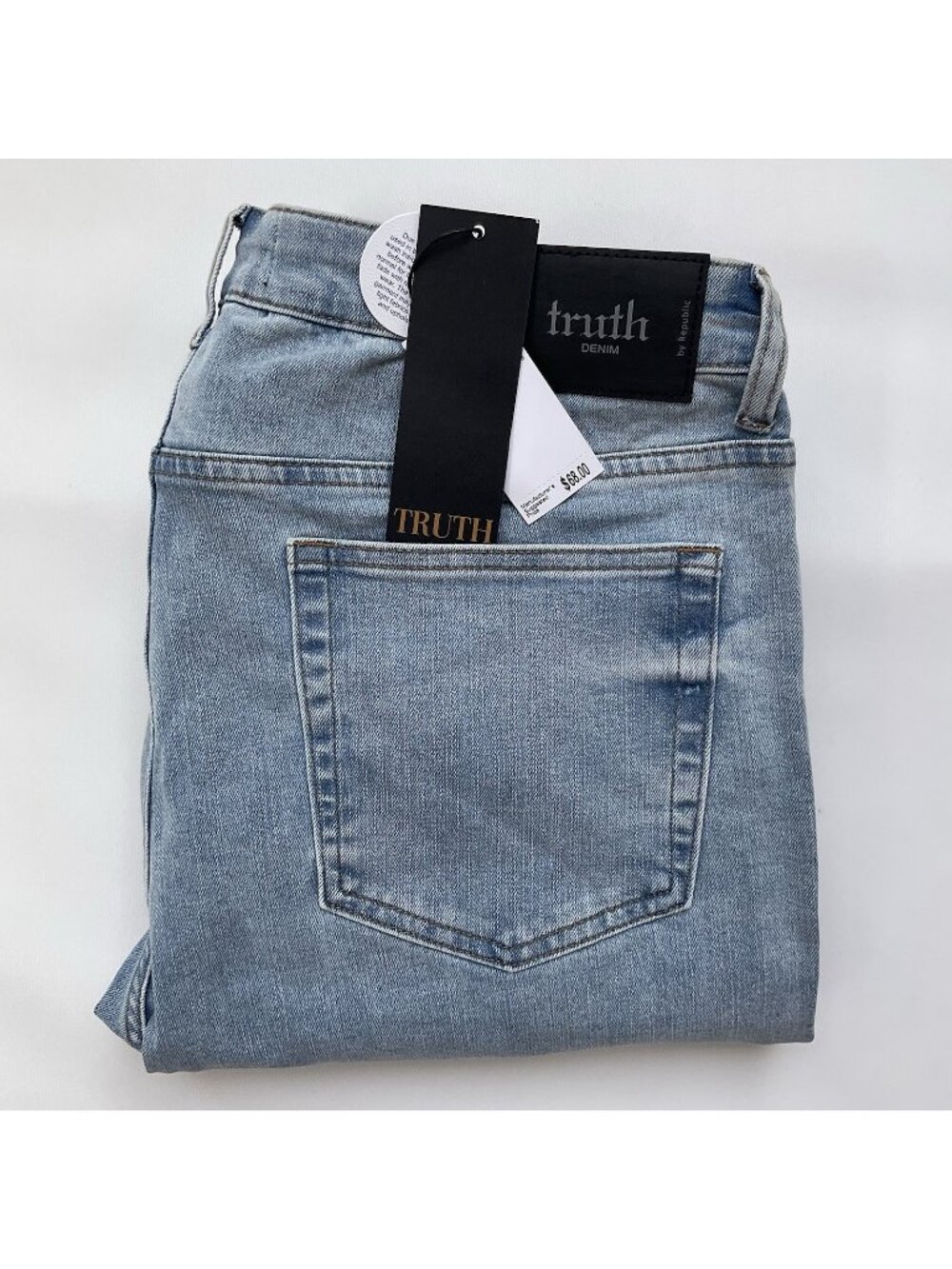 $68 TRUTH By Republic Men’s Skinny Jeans Ultra Stretch Light Blue Size 34X32